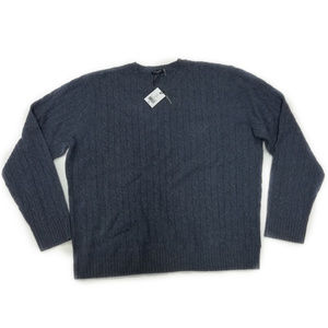 Magaschoni Cashmere Men Sweater Navy XL #F68107